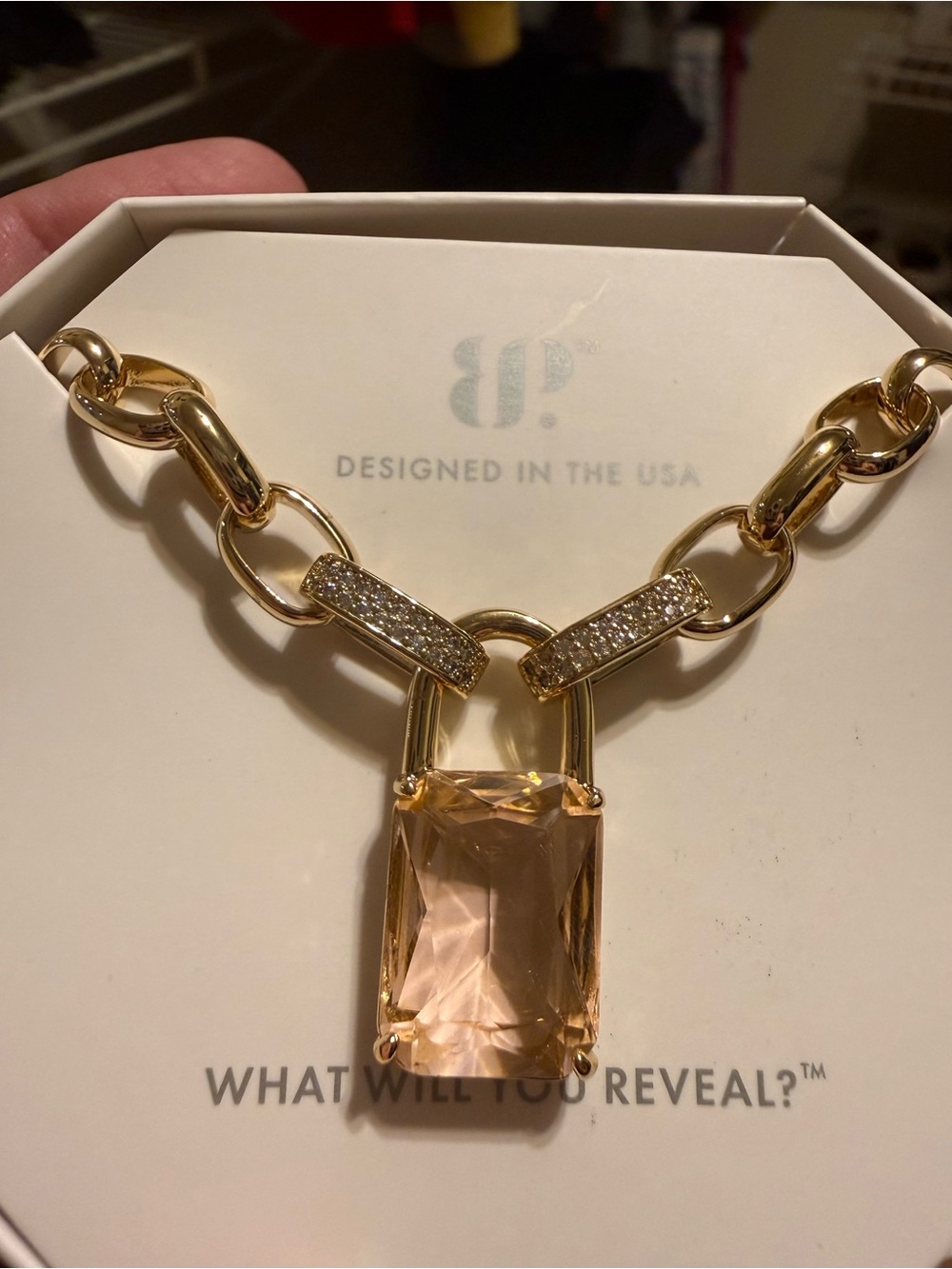 Bomb Party Modern Muse Lock Necklace